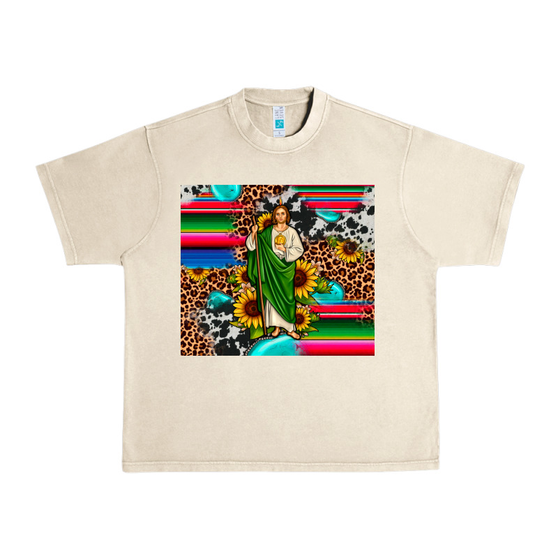 San Judas Leopard Cowhide Gemstone Urban Heavy Tee by JahusDesignShop | Teevron