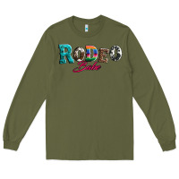 Army Green rodeo babe turquoise serape cowhide leopard Long Sleeve Tee - Artiststas