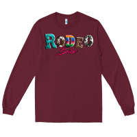 Burgundy rodeo babe turquoise serape cowhide leopard Long Sleeve Tee - Artiststas