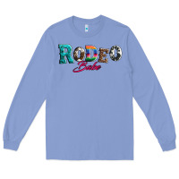 Colony Blue rodeo babe turquoise serape cowhide leopard Long Sleeve Tee - Artiststas
