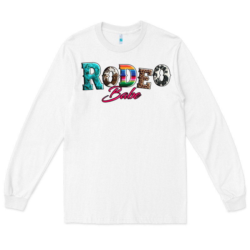 Rodeo Babe Turquoise Serape Cowhide Leopard Long Sleeve Tee by Artiststas | Teevron