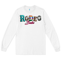 White rodeo babe turquoise serape cowhide leopard Long Sleeve Tee - Artiststas