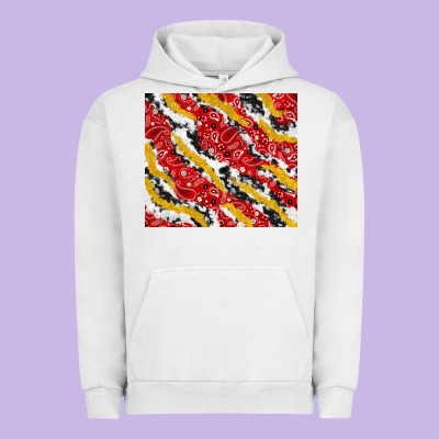 Bandana And Cowhide Pattern Urban Hoodie Designed By Tumblerdesignbyshophia