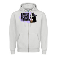 Dove Grey coffee because murder is wrong Zipper Hoodie - MaliasSmallBusiness