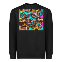 Black football tie dye gemstone sunflower Heavyweight Sweatshirt - JahusDesignShop