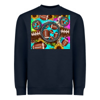 Navy football tie dye gemstone sunflower Heavyweight Sweatshirt - JahusDesignShop