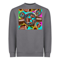 Football Tie Dye Gemstone Sunflower Heavyweight Sweatshirt | Teevron