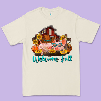 Premium Tee Welcome fall pigs