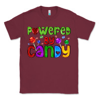 Burgundy powered by candy with lollipops Classic Tee - AdoDesignShop