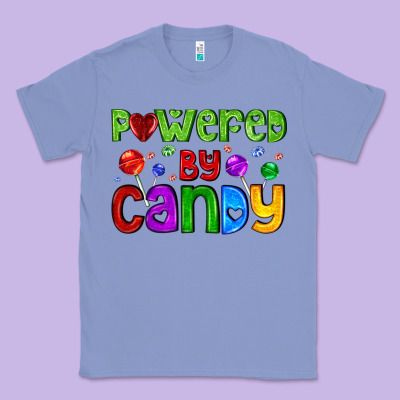 Powered By Candy With Lollipops Classic Tee Designed By Adodesignshop