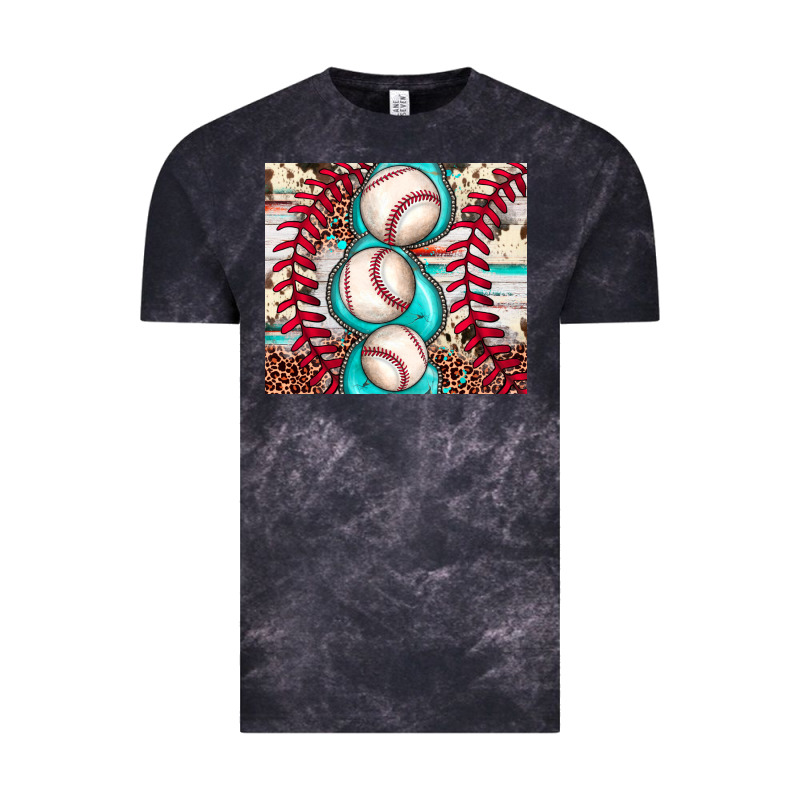 Baseball Leopard Cowhide Turquoise Vintage Tee by JahusDesignShop | Teevron