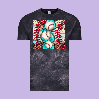 Baseball Leopard Cowhide Turquoise Vintage Tee Designed By Jahusdesignshop
