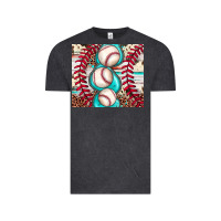 Vintage Black baseball leopard cowhide turquoise Vintage Tee - JahusDesignShop