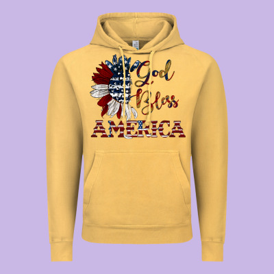 God Bless America Vintage Hoodie Designed By Jahusdesignshop
