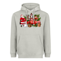 Moon Dust Santa Snowman Reindeer Penguin Elf Christmas Truck Heavyweight Hoodie - BundleAndBundleShop