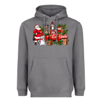 Storm Santa Snowman Reindeer Penguin Elf Christmas Truck Heavyweight Hoodie - BundleAndBundleShop