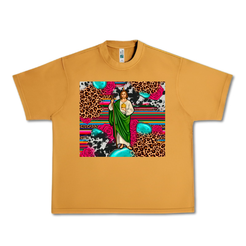 San Judas Leopard Cowhide Tumbler Urban Heavy Tee by JahusDesignShop | Teevron