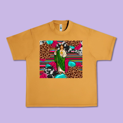 San Judas Leopard Cowhide Tumbler Urban Heavy Tee Designed By Jahusdesignshop