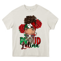 Proud Latina Messy Bun Heavy Core Tee | Teevron