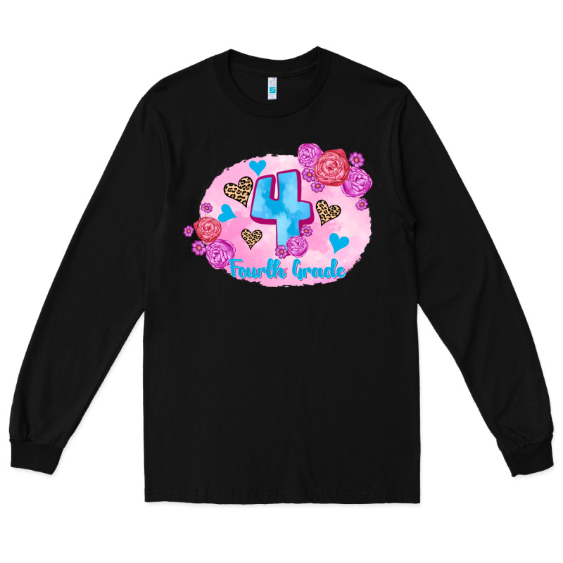 Back To School Flowers Fourth Grade 3200x2400 Long Sleeve Tee by AdoDesignShop | Teevron