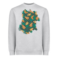 Heather Grey christmas gingerbread cookies patch Heavyweight Sweatshirt - BundleAndBundleShop