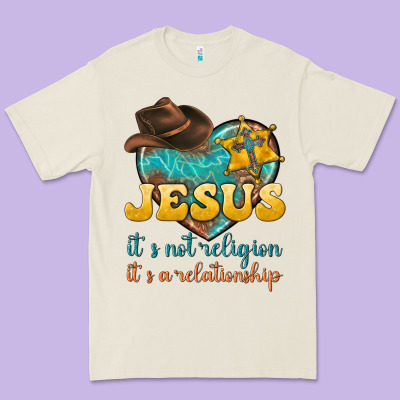 Jesus It S Not Religion It S A Relationship Premium Tee Designed By Texasbilliewilder
