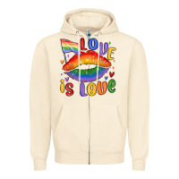 Sandshell love is love lips Zipper Hoodie - MaliasSmallBusiness