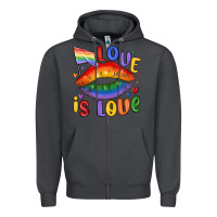 Smoke love is love lips Zipper Hoodie - MaliasSmallBusiness