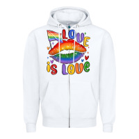 White love is love lips Zipper Hoodie - MaliasSmallBusiness