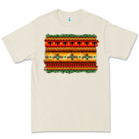 Bullskull Thunderbird Aztec Pattern Warm Colors Premium Tee | Teevron