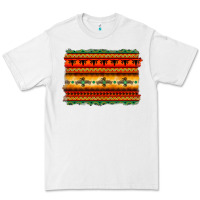 White bullskull thunderbird aztec pattern warm colors Premium Tee - BarkalooDesign