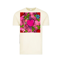 Vintage Arctic valentines day flower heart with leopard seamless pattern Vintage Tee - BundleAndBundleShop