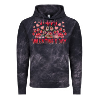 Cloud Black happy valentines day dog pet Vintage Hoodie - RacoonDesign