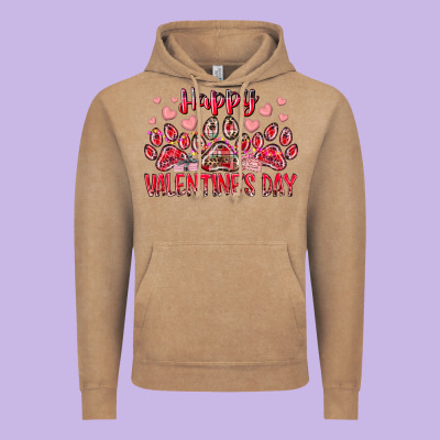 Happy Valentines Day Dog Pet Vintage Hoodie Designed By Racoondesign