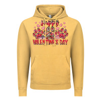 Vintage Mustard happy valentines day dog pet Vintage Hoodie - RacoonDesign