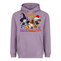 Lavender Happy Hallothanksmas Cows Heavyweight Hoodie - BundleAndBundleShop