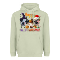 Matcha Happy Hallothanksmas Cows Heavyweight Hoodie - BundleAndBundleShop