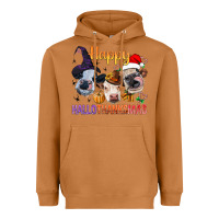 Meerkat Happy Hallothanksmas Cows Heavyweight Hoodie - BundleAndBundleShop