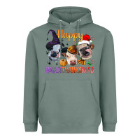 Sage Happy Hallothanksmas Cows Heavyweight Hoodie - BundleAndBundleShop