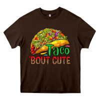 Chocolate Brown Taco 'bout cute Heavy Core Tee - RanaPortraitStore
