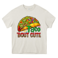 Cream Taco 'bout cute Heavy Core Tee - RanaPortraitStore