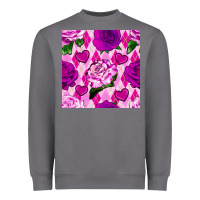 Storm valentines day roses and diamond plaid seamless pattern Heavyweight Sweatshirt - BundleAndBundleShop