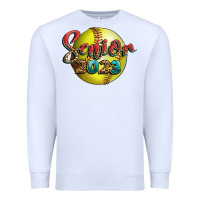 White softball senior 2023 Premium Sweatshirt - BundleAndBundleShop