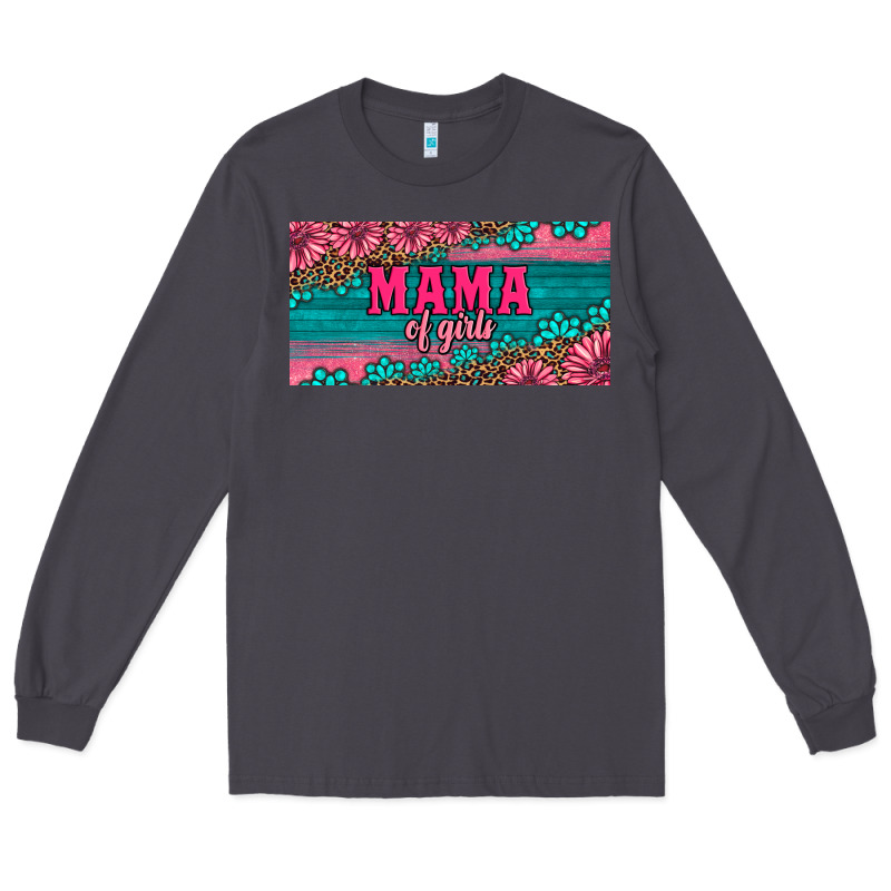 Pink Roses Mama Of Girls License Plate Long Sleeve Tee by Artiststas | Teevron