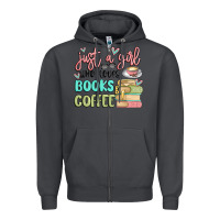 Smoke just a girl who loves books and coffee Zipper Hoodie - MaliasSmallBusiness