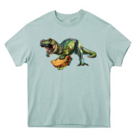 Arona T-Rex dinosaur holding a taco Heavy Core Tee - RanaPortraitStore
