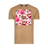 Vintage Camel valentines day milkshake seamless pattern Vintage Tee - BundleAndBundleShop