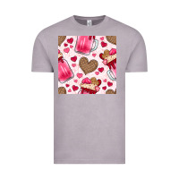 Vintage Zinc valentines day milkshake seamless pattern Vintage Tee - BundleAndBundleShop