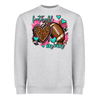 Heather Grey football mom Heavyweight Sweatshirt - AdoDesignShop