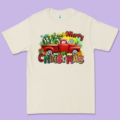Merry Christmas Truck Premium Tee Designed By Zillion Design Studio